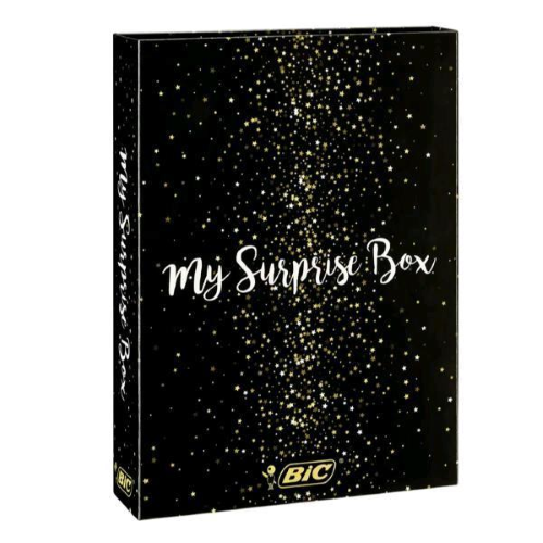 BIC MY SURPRISE BOX SET SCRITTURA CON PENNE PENNARELI TACCUINO E BLOCCO ADESIVI COFANETTO REGALO